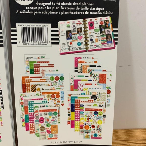 The Happy Planner Sticker Books Watercolor And Holidays Lot Of 2 - Picture 11 of 14